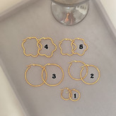 گوشواره حلقه ای تراش دار طرح طلا
